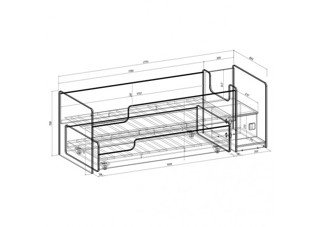 Детская выкатная кровать Легенда К302.41 в Киселевске